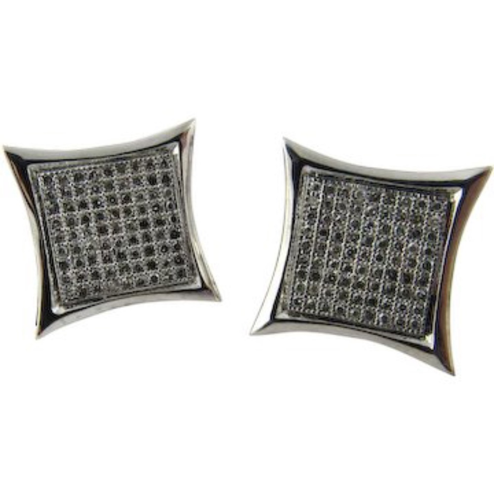 Vintage 14 Karat White Gold Diamond Earrings #1905